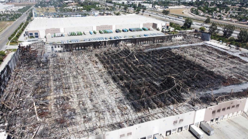 Drone Photos Show Burneddown Amazon Distribution Center In Redlans