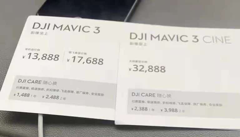 Chinese Prices For Dji Mavic 3 Cine Confirm It Will Be Expensive