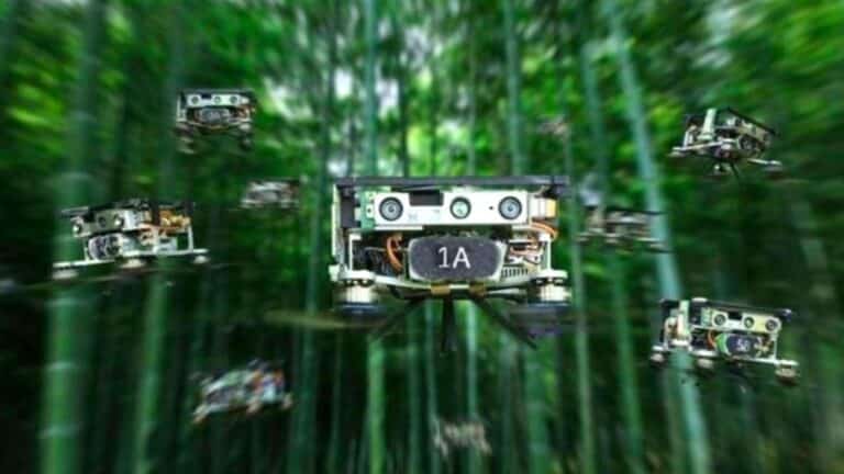 Scientists Let Drone Swarm Fly Through Dense Forest