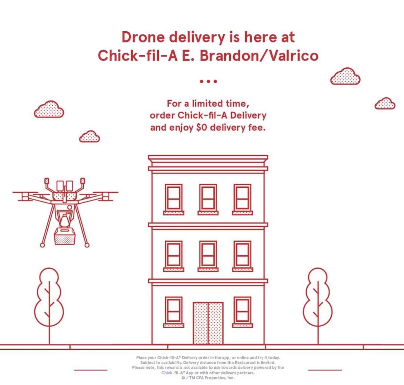 Tampa Bay ChickfilA Launches Free Drone Delivery Service