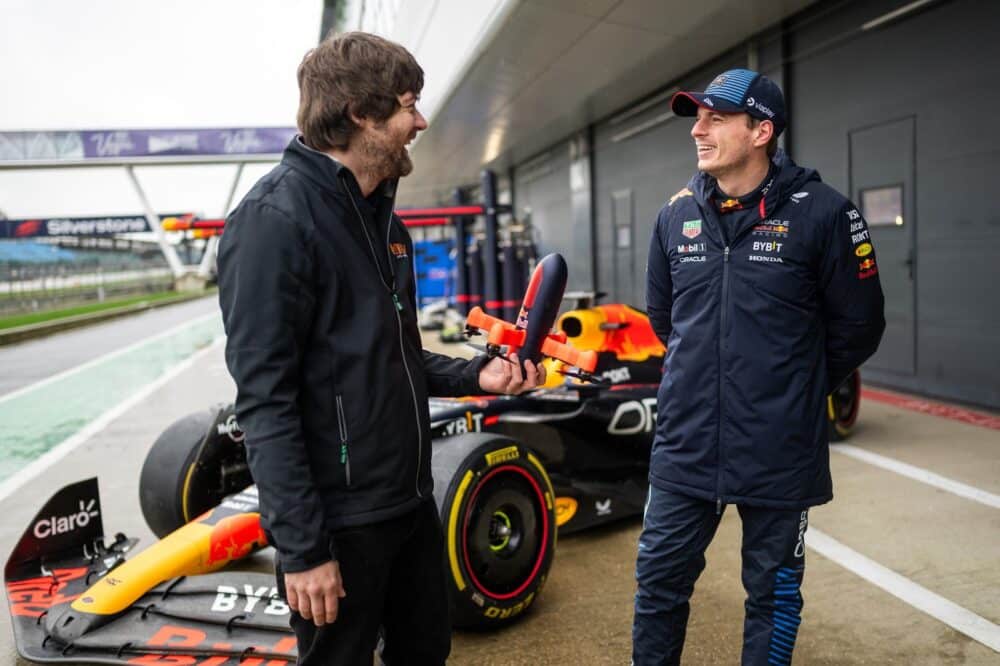 World's Fastest Camera Drone Vs F1 Car (ft. Max Verstappen)