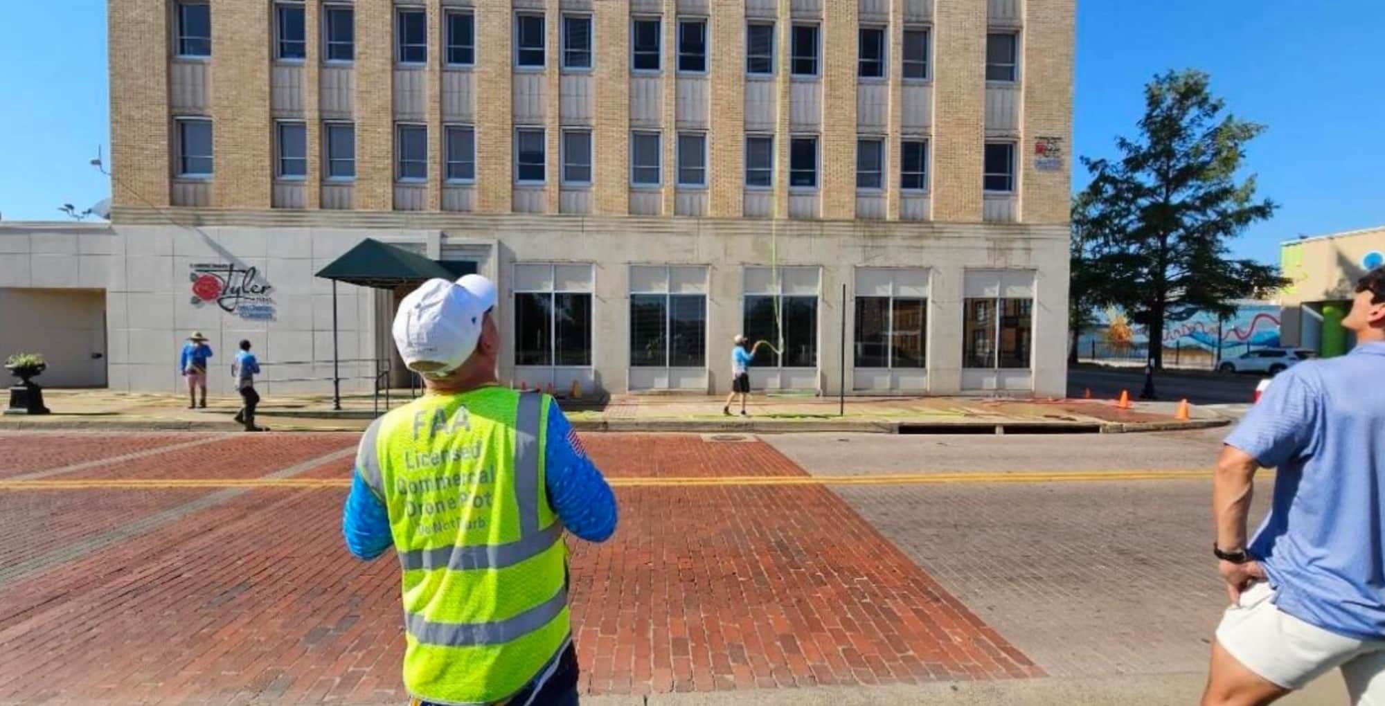 Drone Technology Revolutionizes Cleaning Of Historic Tyler Chamber Building 1