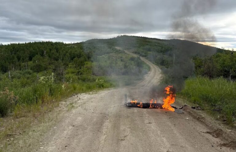 A Dragoon Sender Drone Caught Fire After Failing To Hit Its Target During Attack Drone Testing Near Fort Wainwright, Fairbanks, Alaska. Credit: Courtney Albon, Defense News.
