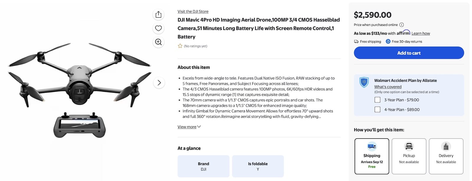 Dji Mavic 4 Pro Now Available On Walmart Through Third-Party Sellers Amid Us Restrictions