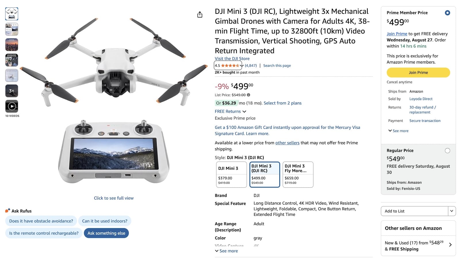 Dji Mini 3 Drone Sale: Amazon Offers $50 Off Screen Remote Bundle 1
