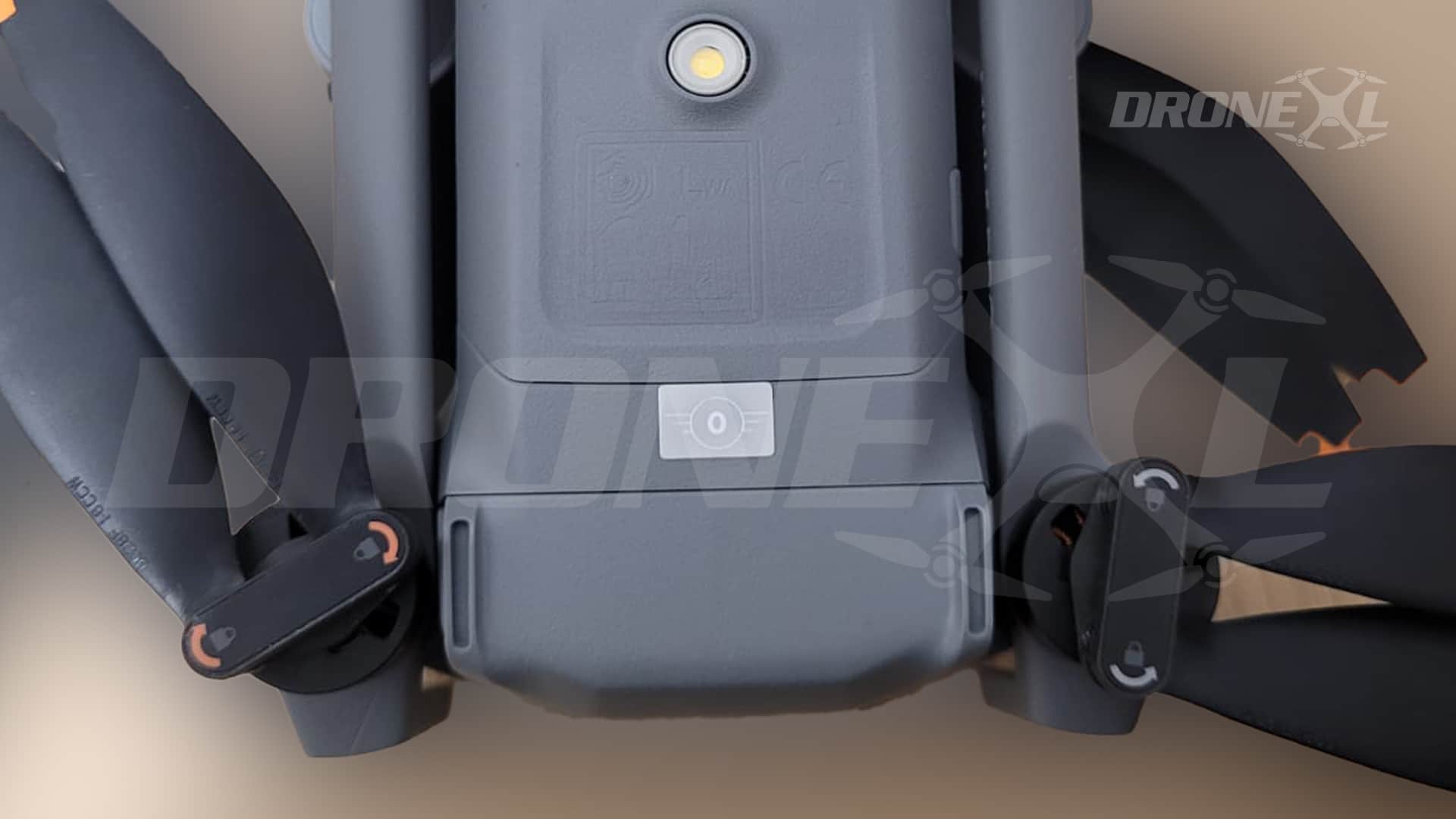 DJI Mini 5 Pro leaked close up picture showing C0 label proving first 1 inch drone under 249 grams.