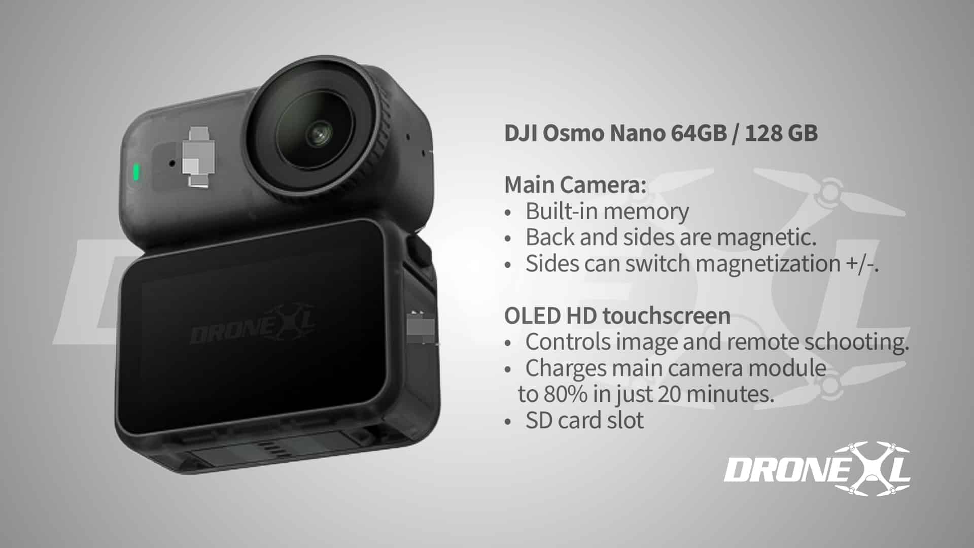 DJI Osmo Nano key features and first specs. 