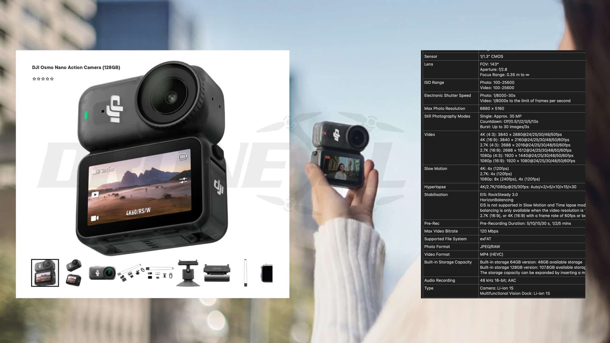 DJI Osmo Nano Fully Leaked By Official Description, Specs And