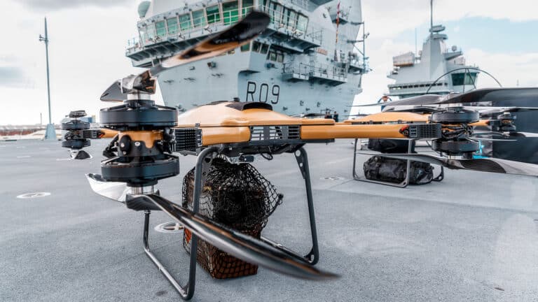Royal Navy Makes First Drone Delivery Between Ships Drones Uk Europe