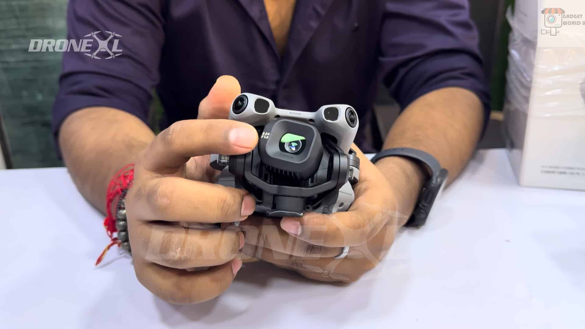 DJI Mini 5 Pro Unboxing Video on Youtube showing a close up of the Mini 5.
