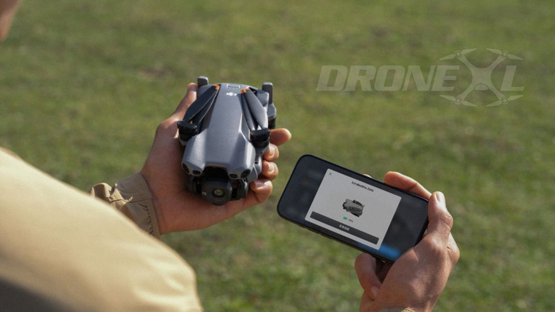 DJI Mini 5 Pro binding process via bluetooth, similar to previous DJI drones.