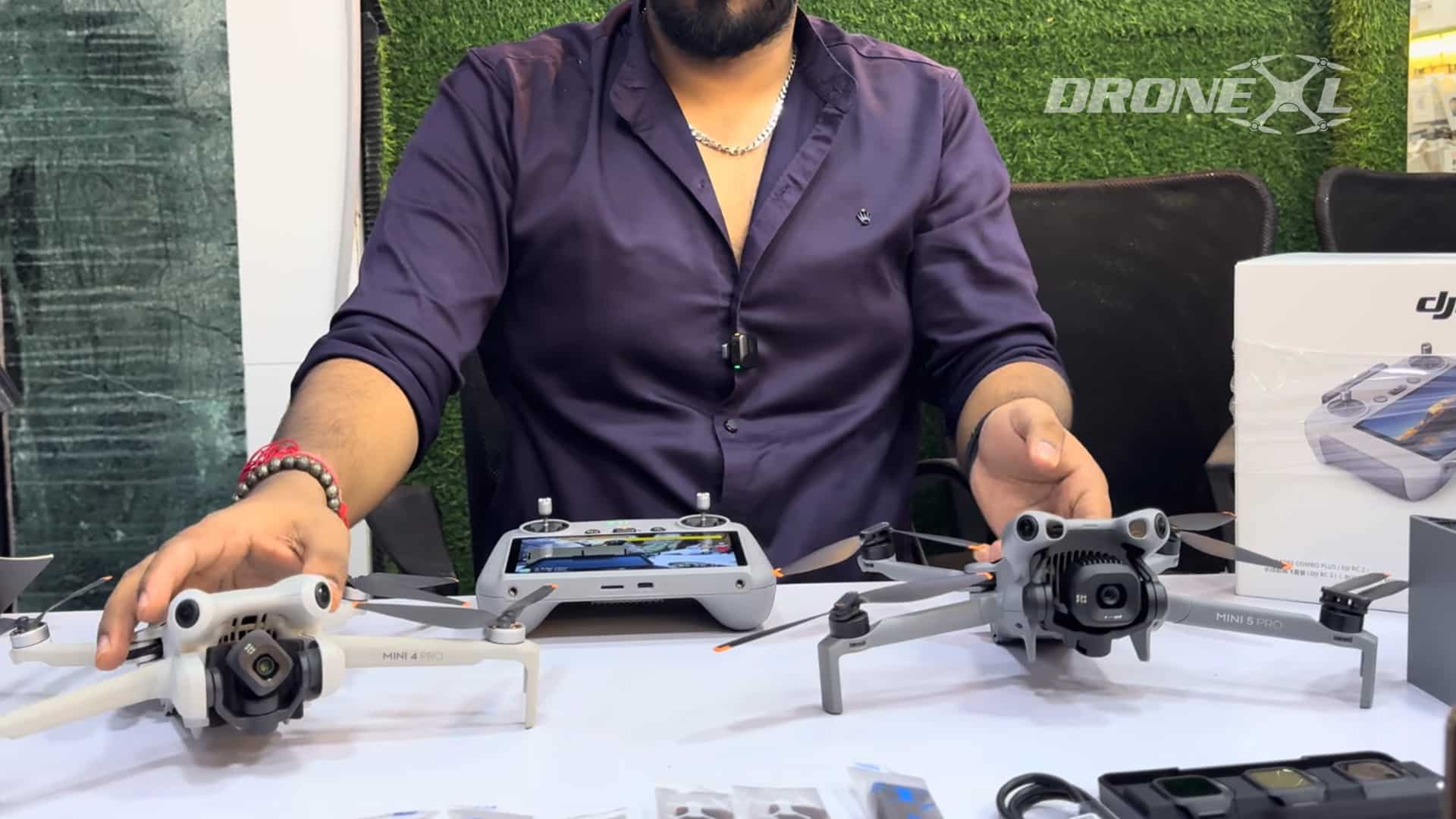 DJI Mini 5 Pro Unboxing Video on Youtube, showing Mini 4 Pro versus Mini 5 Pro.