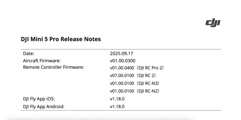 Huge Firmware Update For Dji Mini 5 Pro On Day One 1 Dji Mini 5 Pro Drone Firmware Update