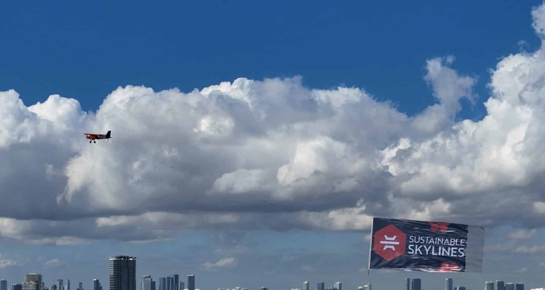 Drone Startup Sustainable Skylines Wins Faa Approval For Banner-Towing Drones