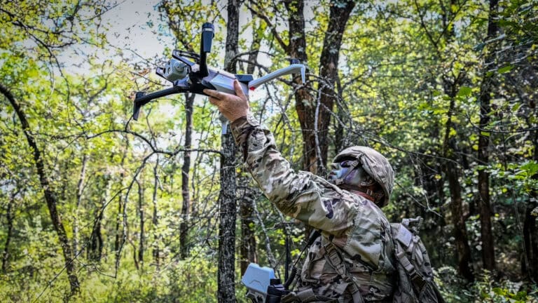 Oklahoma Guard Trains To Fight Against Skydio X10 Swarms