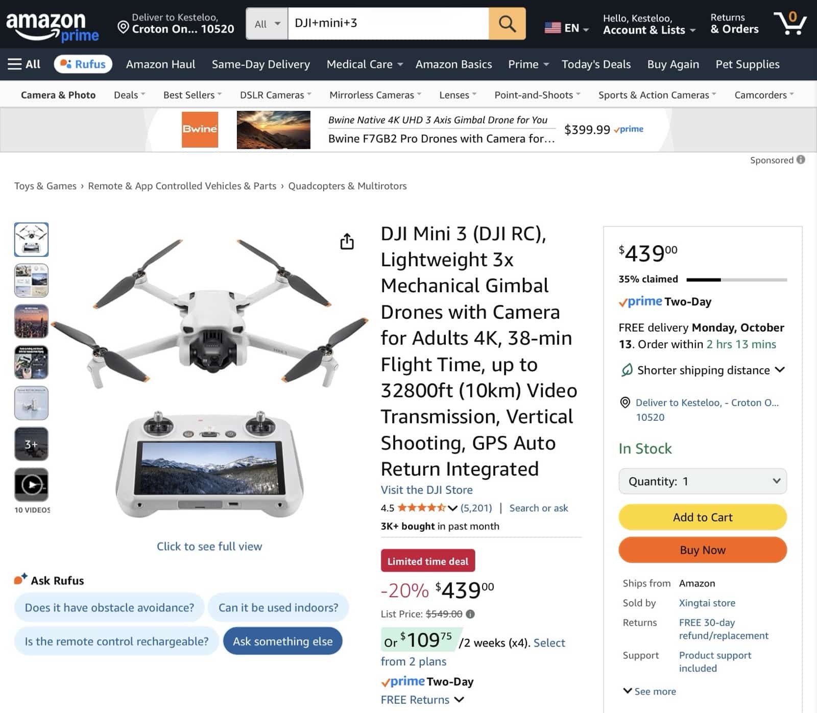 DJI Mini 3 Hits Lowest Price in 30 Days: Amazon Slashes 20% Off All Three Models 10