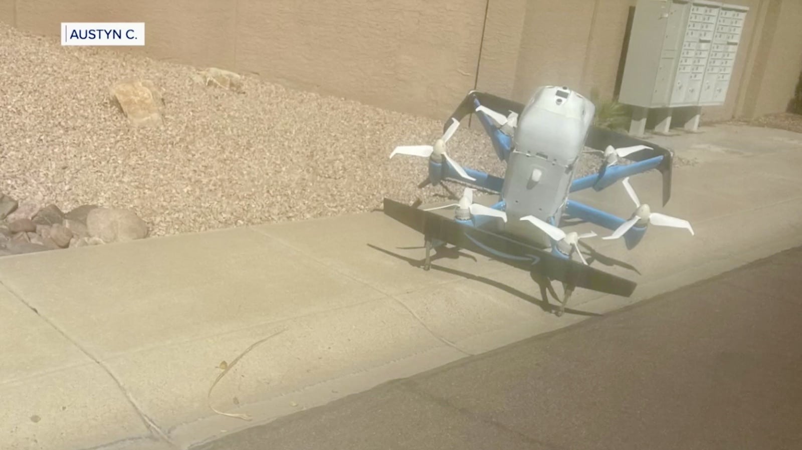 Amazon Drone Makes Emergency Sidewalk Landing Days After Resuming Flights Post-Crane Crash