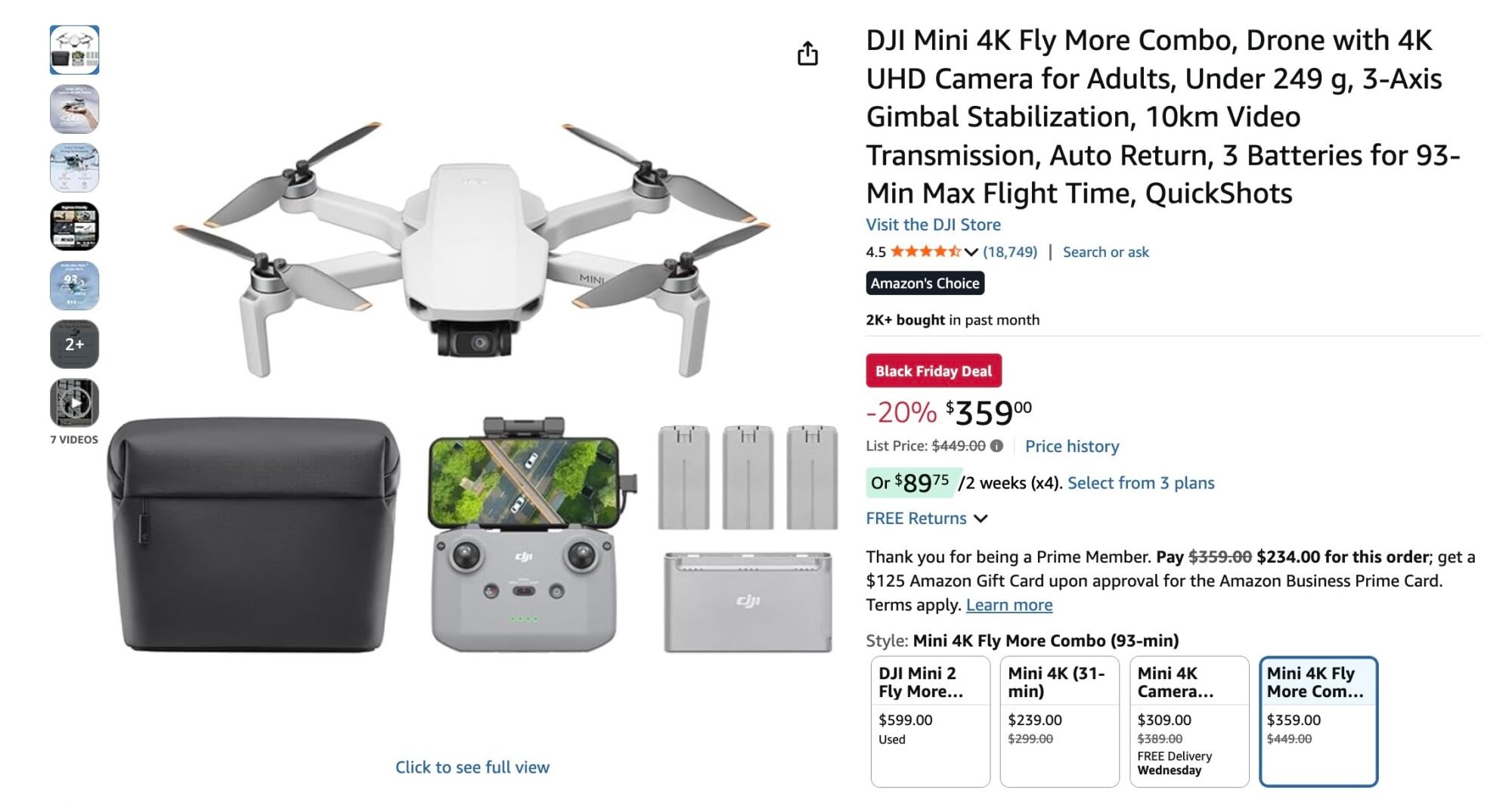 Dji Mini 4K Fly More Combo Drops To $359 In Black Friday Drone Deal 1