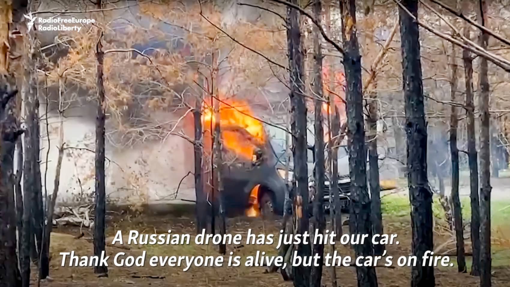 Reporter Films Shocking Escape From Drone Strike In Donetsk
