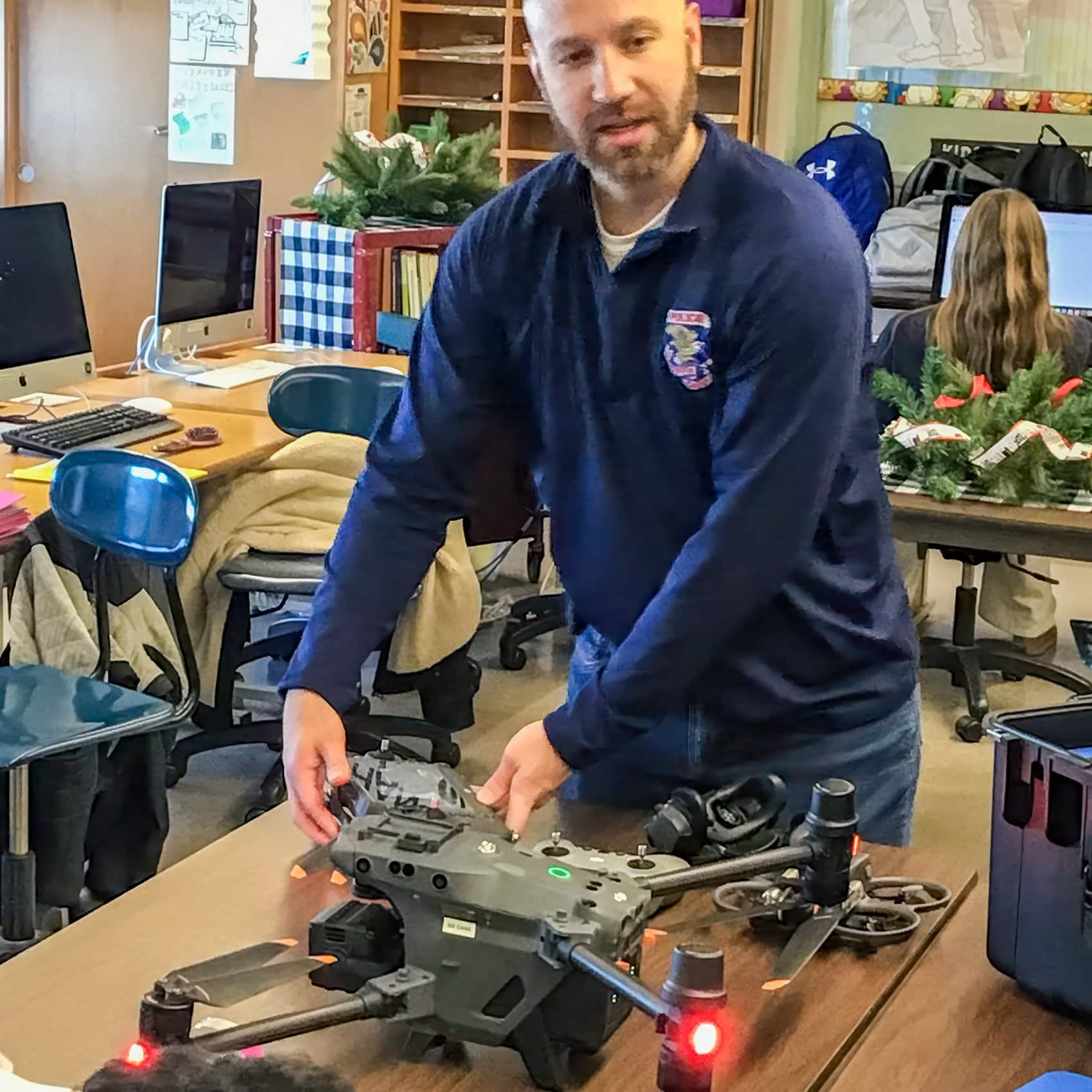 Police Officer Brings Drone Tech Lessons To High School