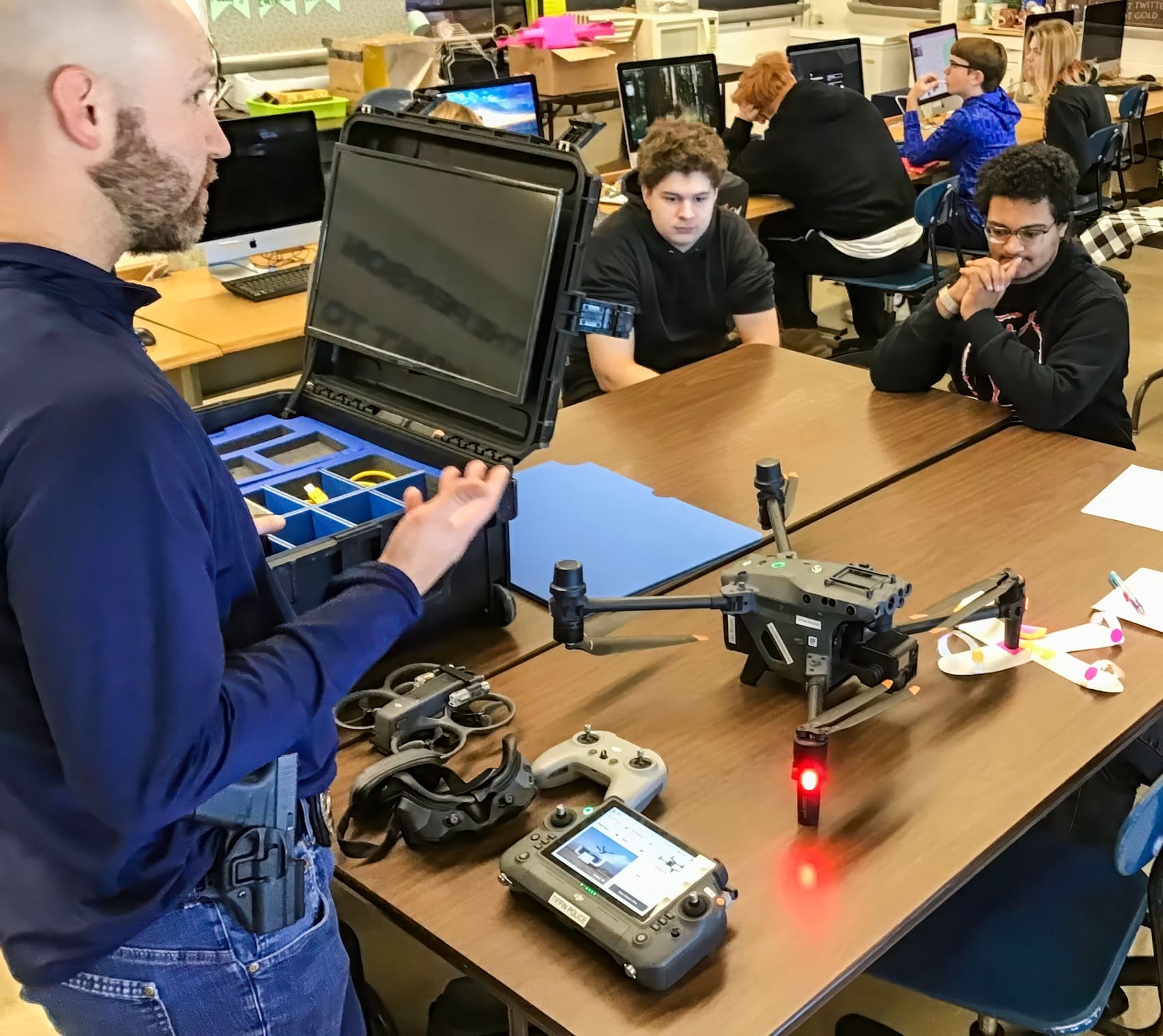 Police Officer Brings Drone Tech Lessons To High School