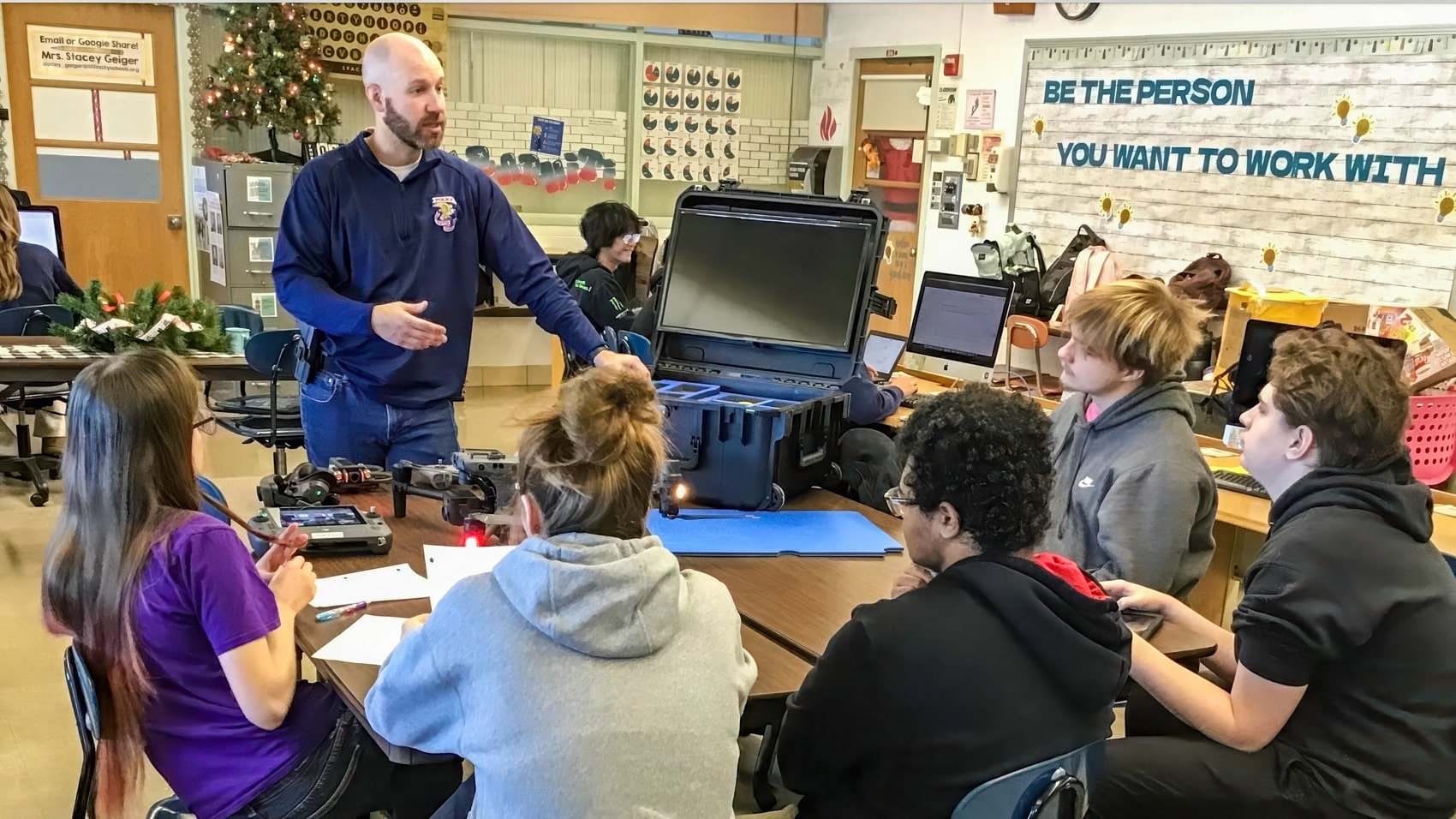 Police Officer Brings Drone Tech Lessons To High School