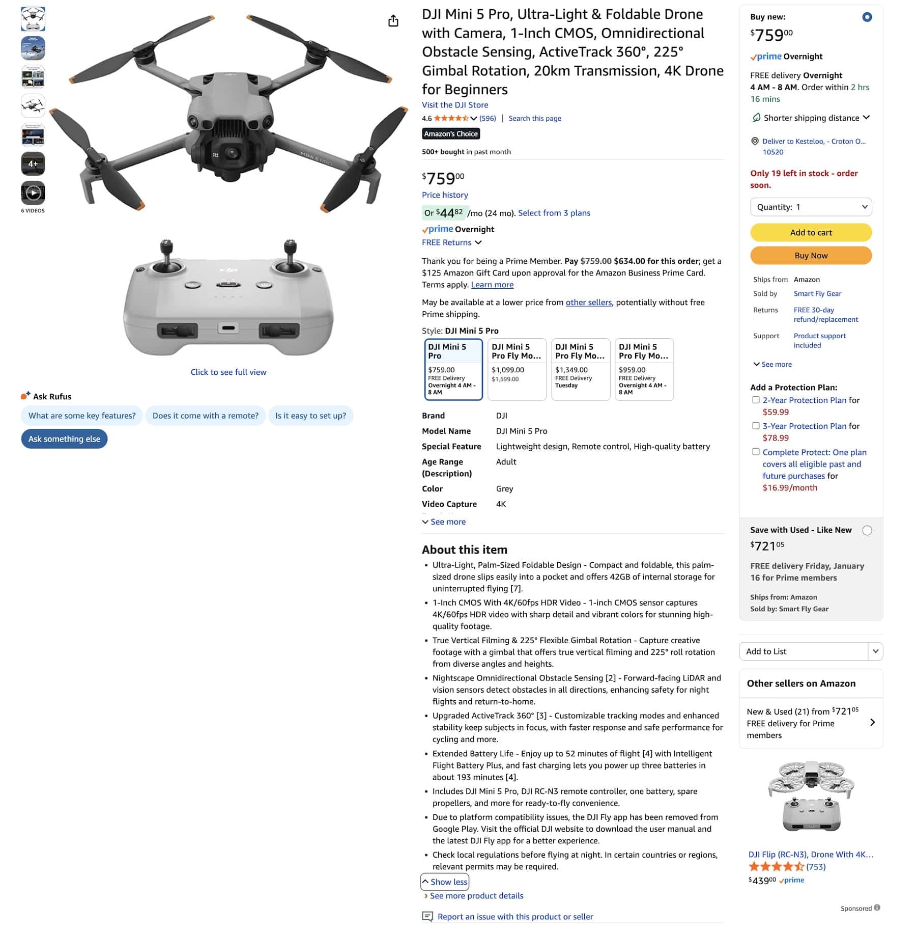 Dji Mini 5 Pro Now Available On Amazon Starting At $759 With Prime Shipping