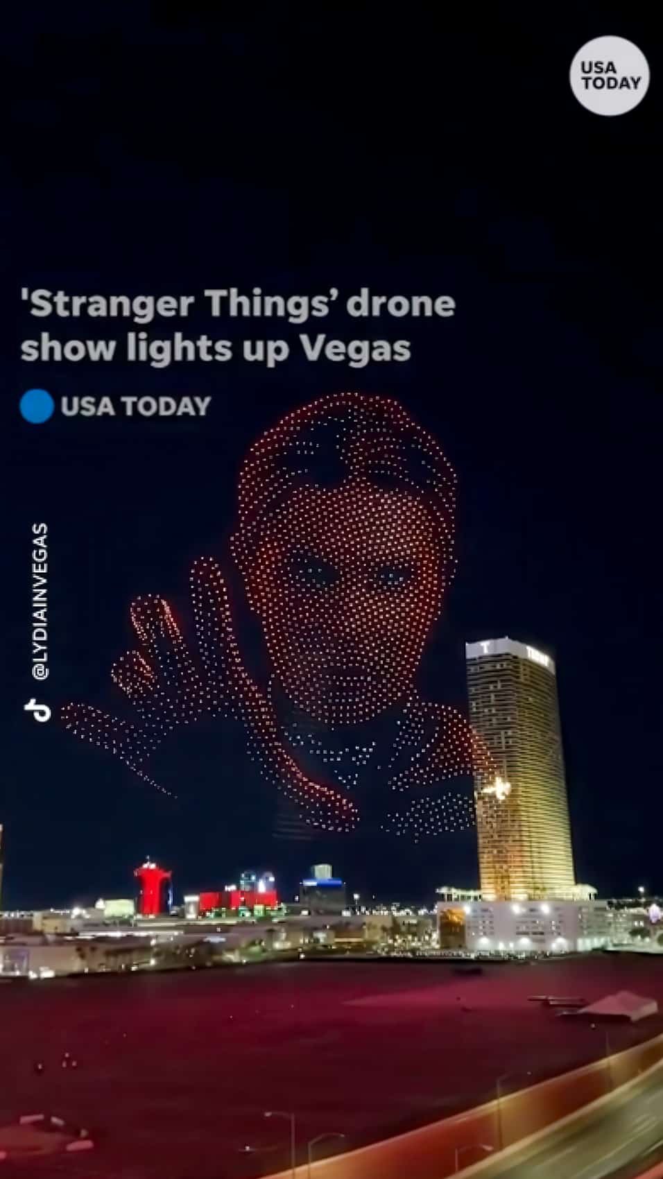 Stranger Things Drone Show Turns Vegas Upside Down