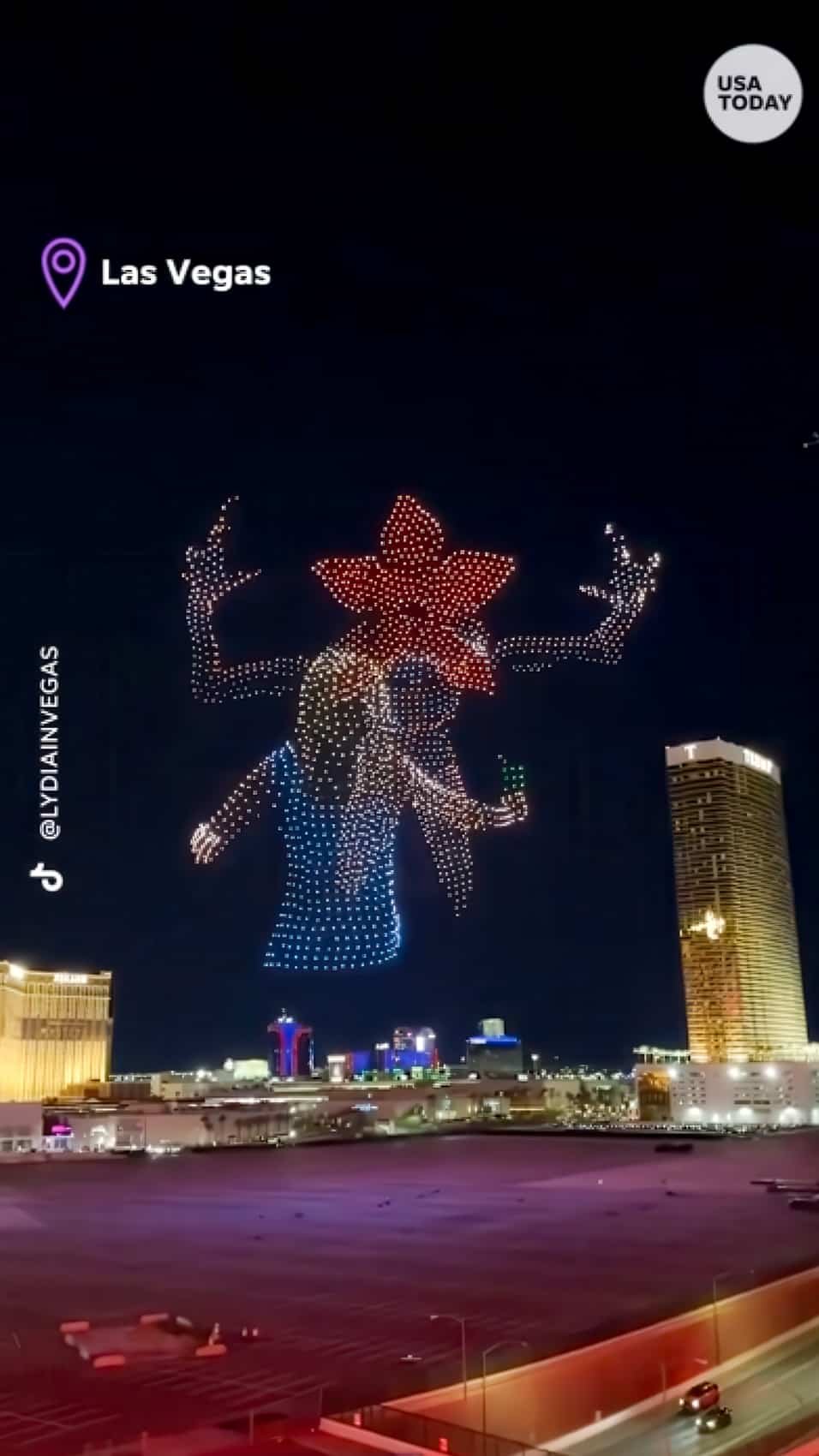 Stranger Things Drone Show Turns Vegas Upside Down