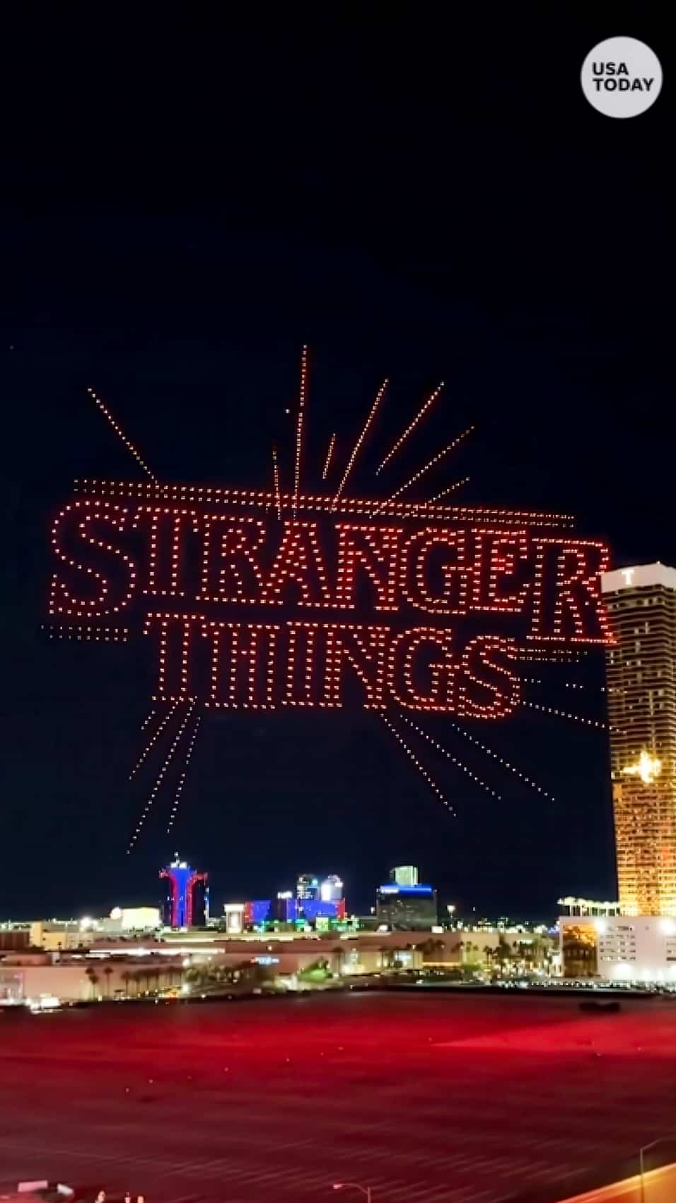 Stranger Things Drone Show Turns Vegas Upside Down
