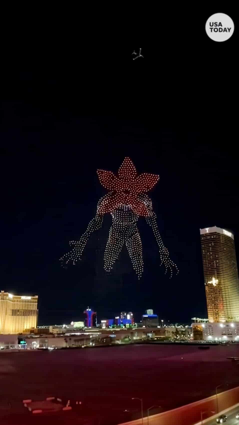 Stranger Things Drone Show Turns Vegas Upside Down