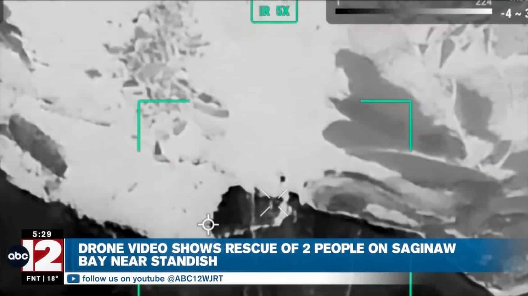 Drone Finds Couple After Ice Rescue On Saginaw Bay