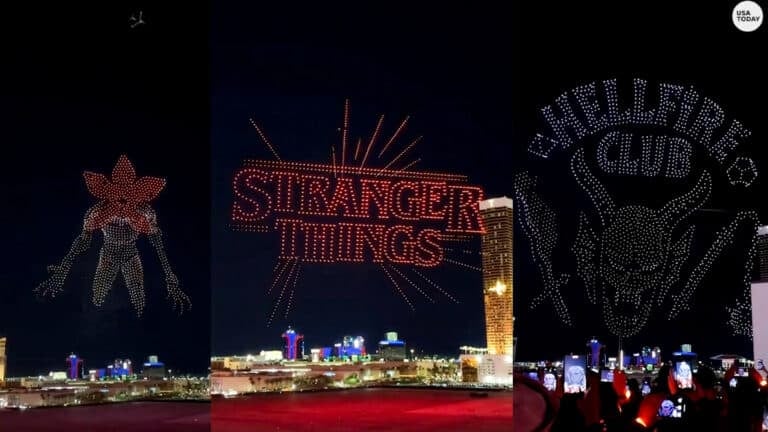 Stranger Things Drone Show Turns Vegas Upside Down
