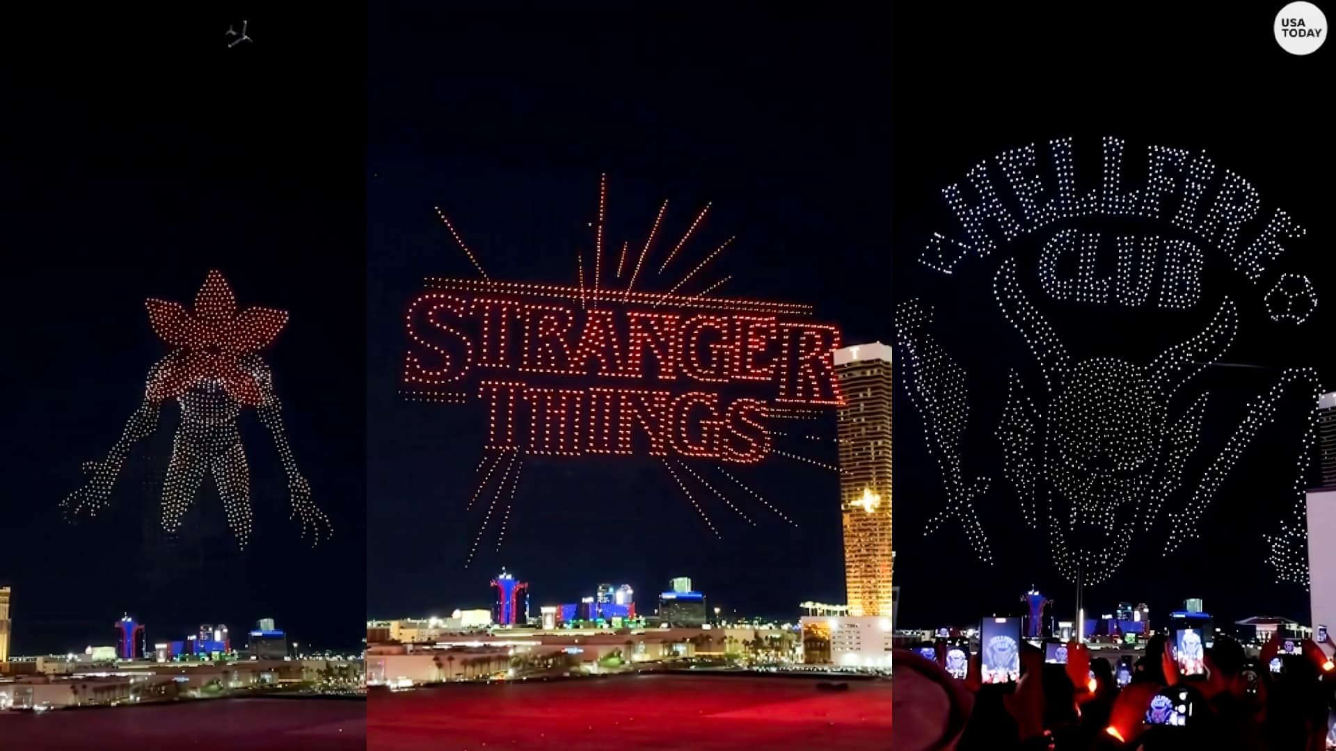 Stranger Things Drone Show Turns Vegas Upside Down