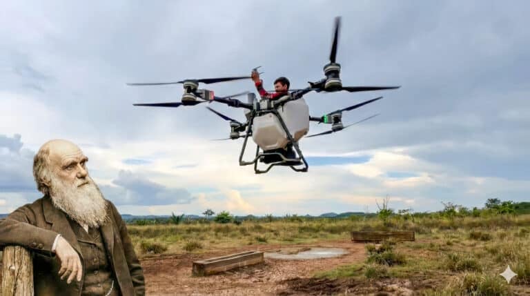 Riding A Dji Agras Drone Is How Darwin Wins