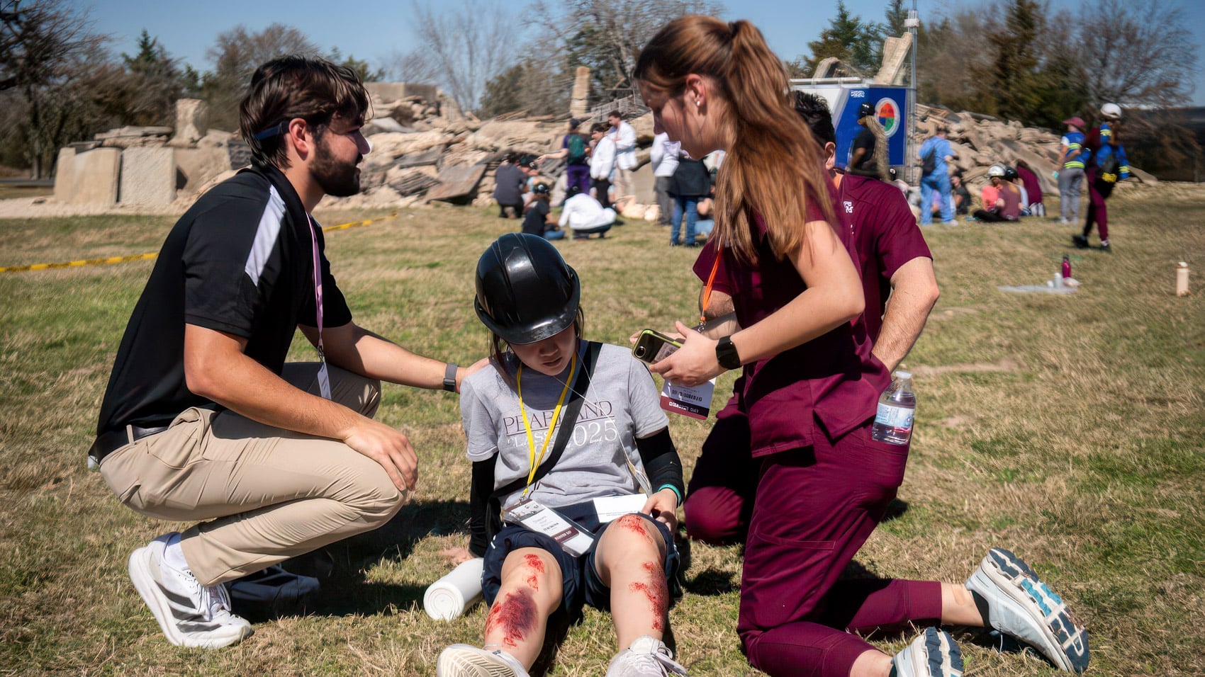 Drones Fly Over Texas A&Amp;M'S Mock Disaster City In Mass Casualty Drill