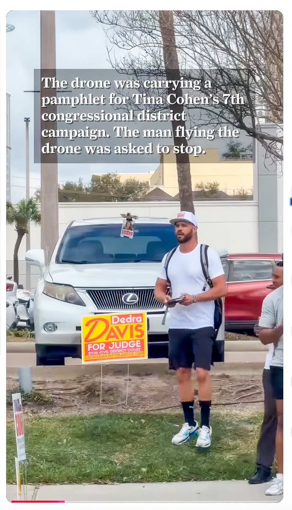 A Dji Neo Drone Over A Voting Line. This Actually Happened.