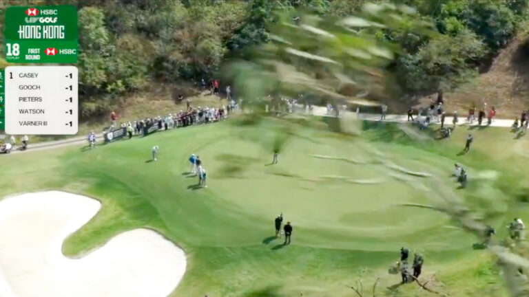 A Broadcast Drone Just Ate A Tree At Liv Golf Hong Kong