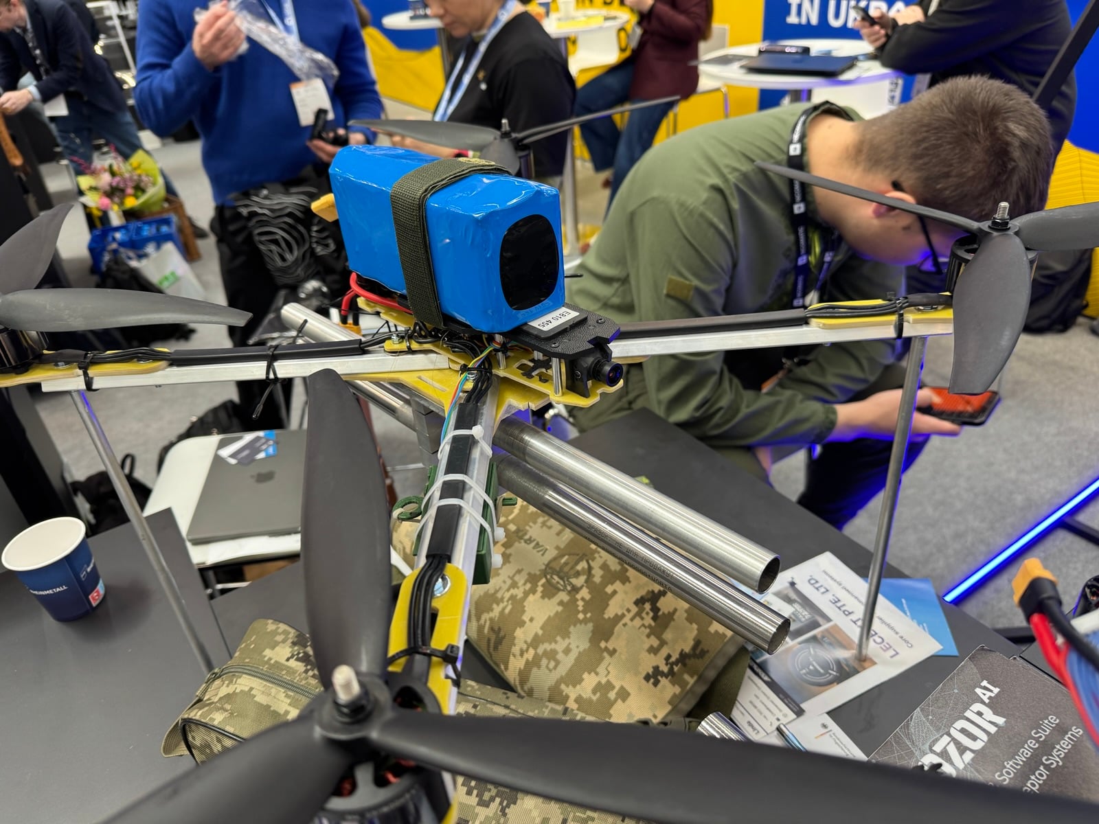 Varta Put A Shotgun On A Drone. Ukraine'S Frontlines Say It Works. 2 Ukraine'S Drone Industry Arrives In Dรผsseldorf, And It Has Receipts