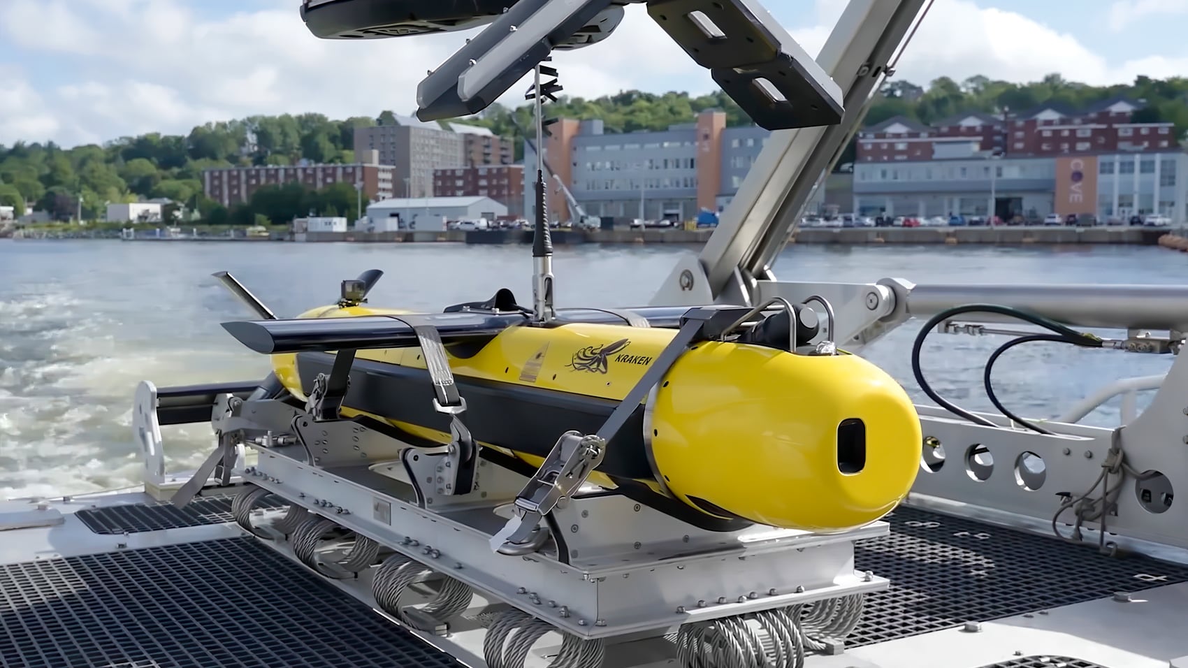 Kraken Katfish Launches Itself From Turkish Navy Drone Boat