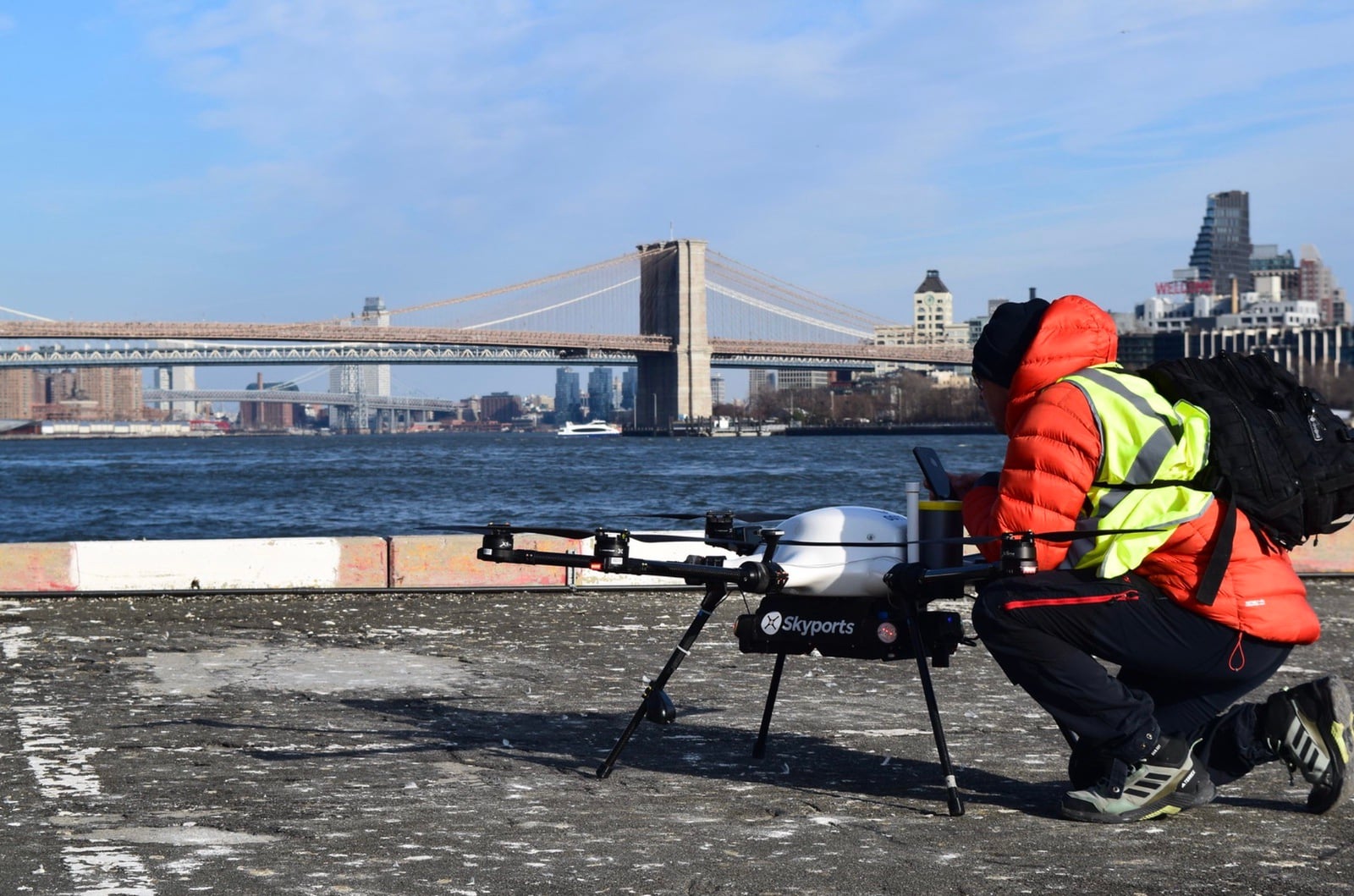 Skyports Begins Year-Long East River Medical Drone Run Between Manhattan And Brooklyn