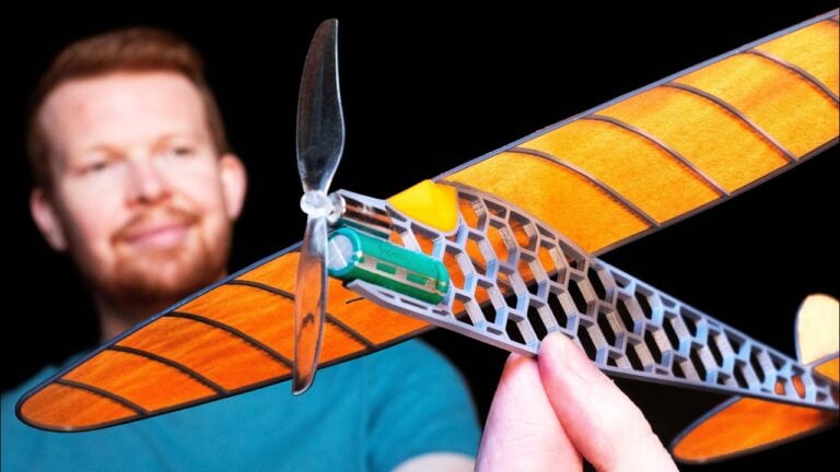 Tom Stanton Builds A 3D Printed Windup Plane That Flies 45 Seconds On A 4 Second Charge