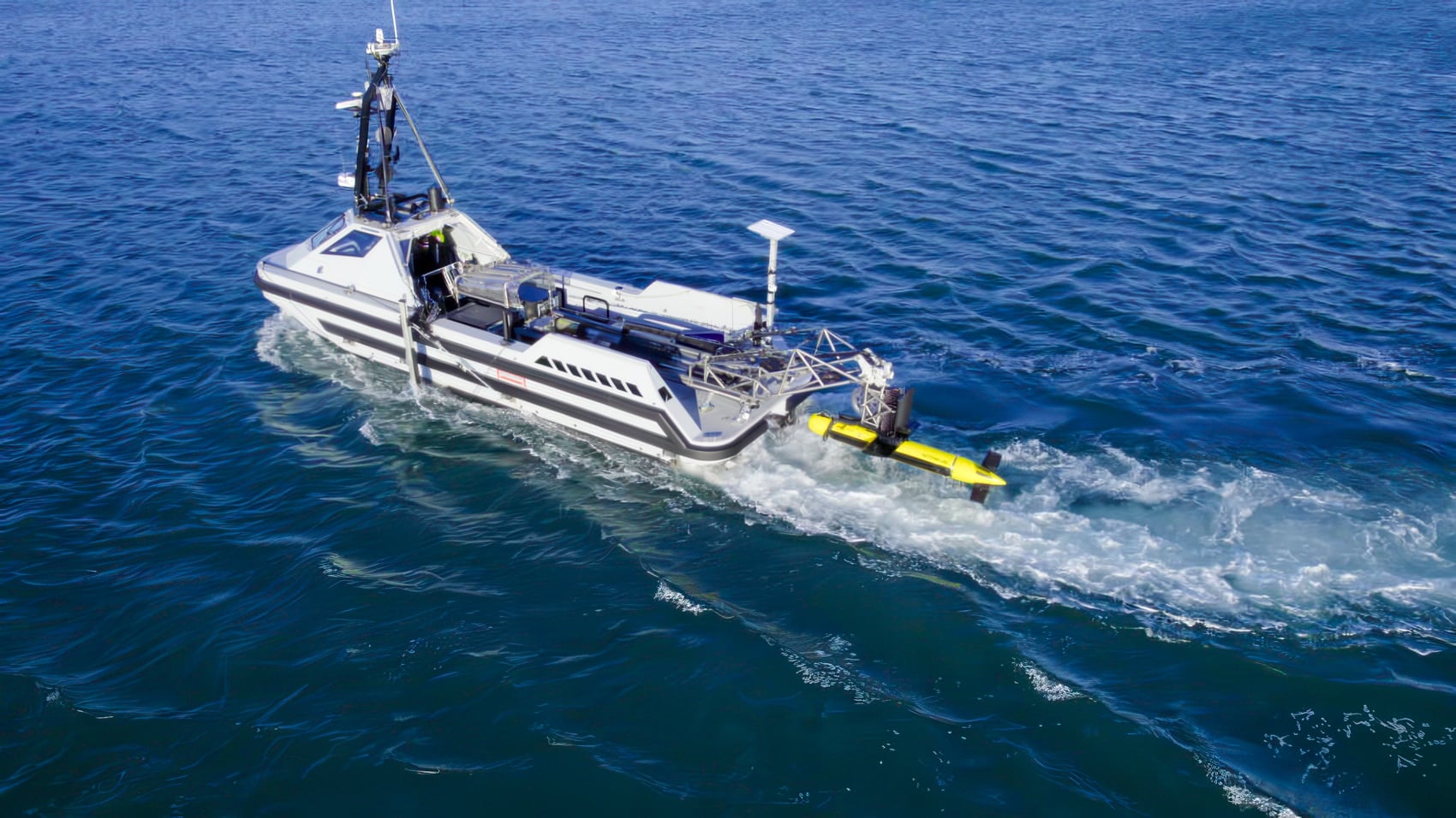 Kraken Katfish Launches Itself From Turkish Navy Drone Boat