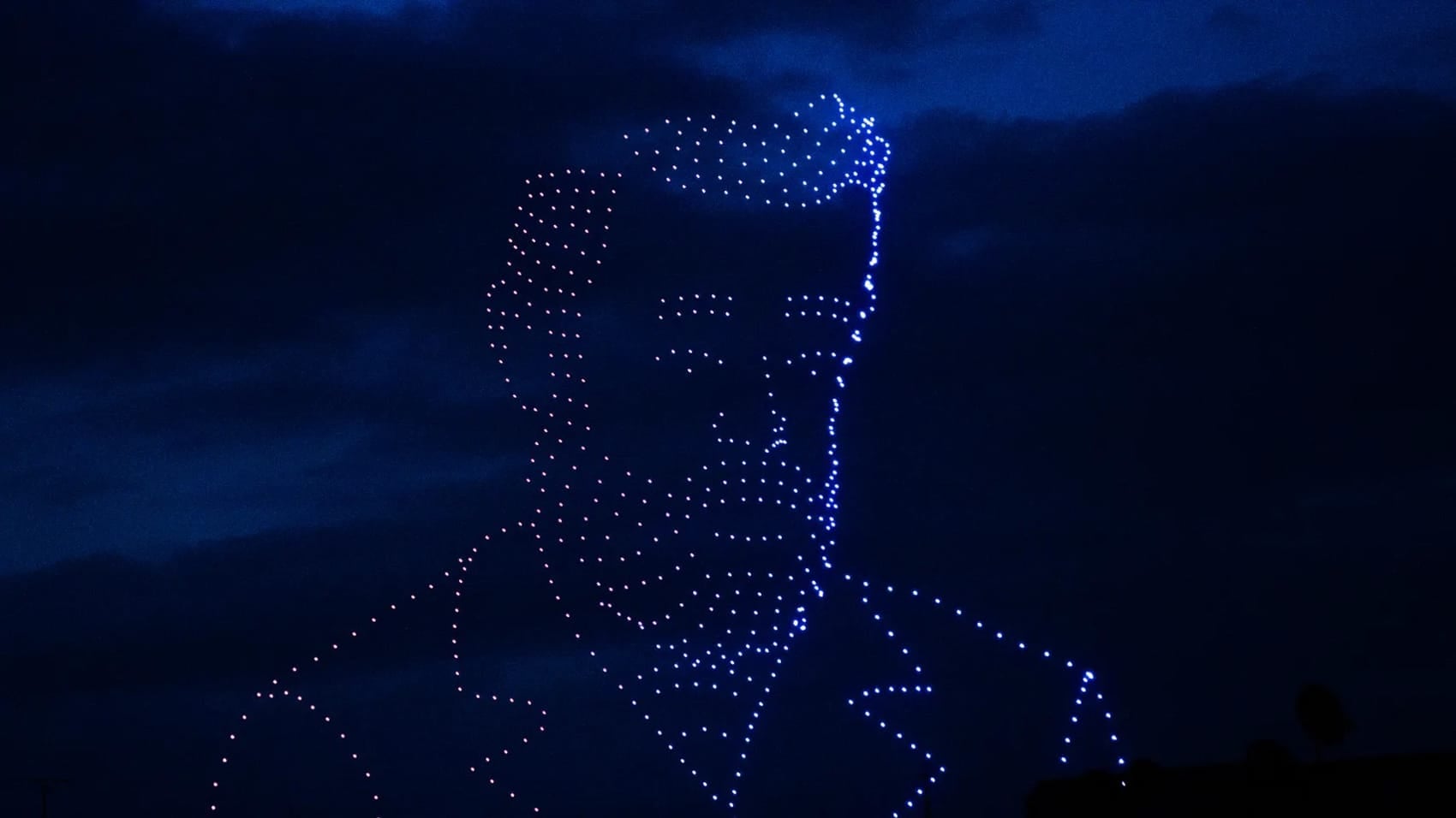 700 Drones Form Gaudí'S Face Over Sagrada Familia