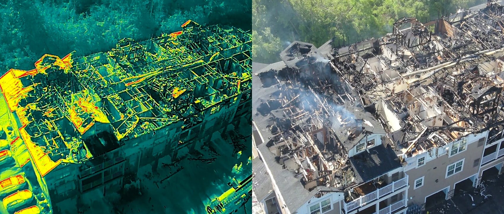 Dji Matrice 300 Rtk Found Hidden Hotspots In Clarkson Apartment Fire