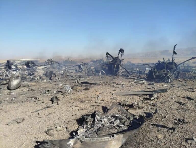 Wreckage Said To Be Several Downed Aircraft, Photographed Roughly 50 Kilometers From Esfahan, Iran, On April 5, 2026. The Image Was Released By Iranian State Media And Geolocated By Cnn; Iranian Forces Claimed They Shot Down The Aircraft Shown. Credit: Islamic Revolutionary Guard Corps
