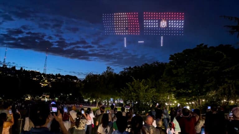 Seattle Debuts Drone Scoreboard For World Cup Matches