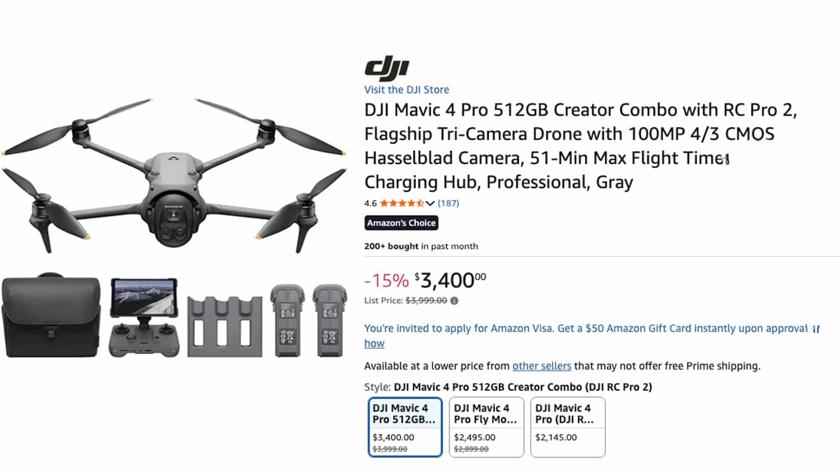 Dji Mavic 4 Pro Creator Combo Drops $600 On Amazon