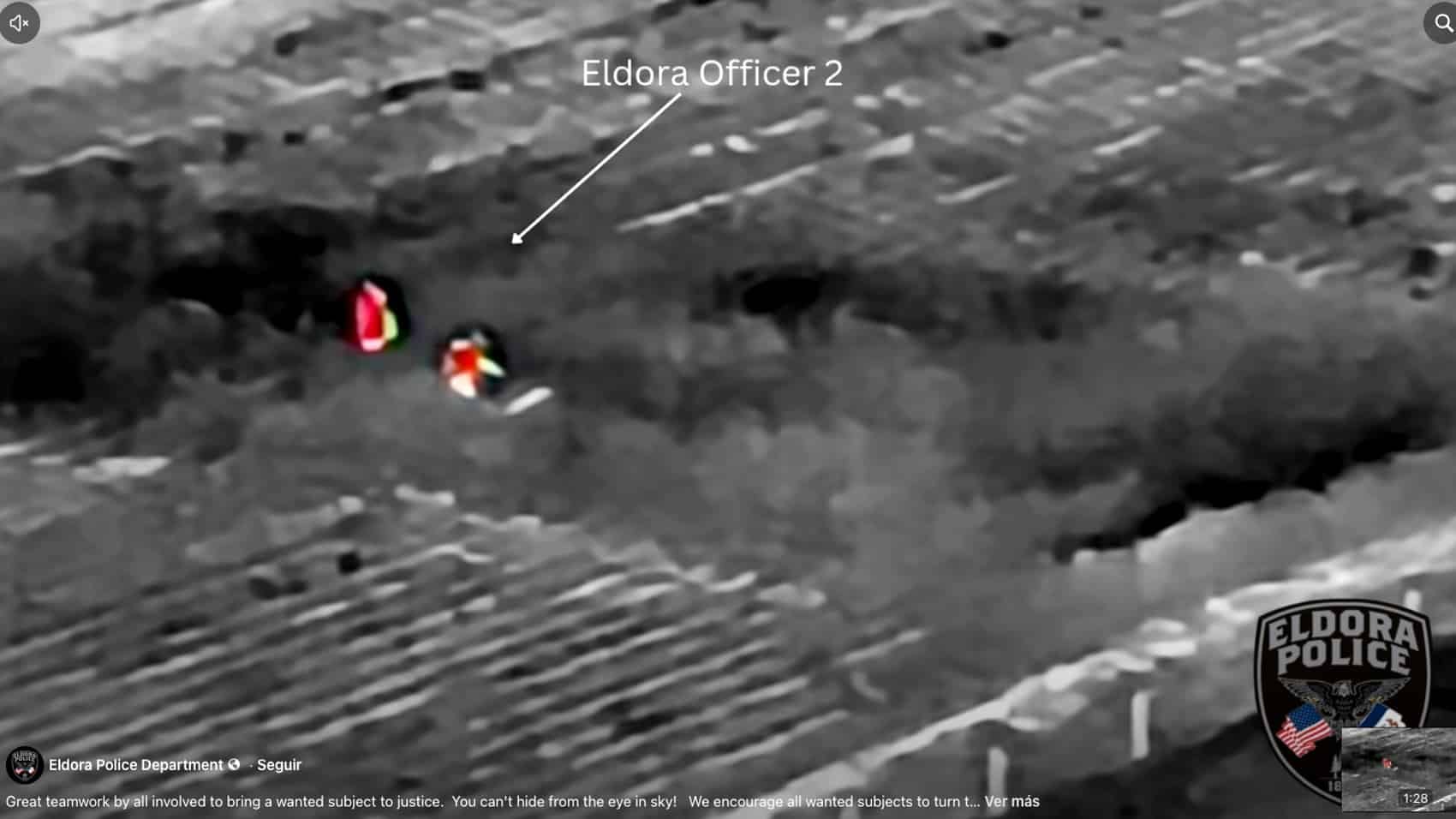 Eldora Police Drone Thermal Cam Finds Iowa Felony Suspect