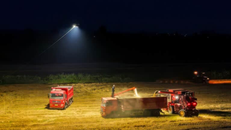 Drones Are Lighting China'S Fields For Night Harvest